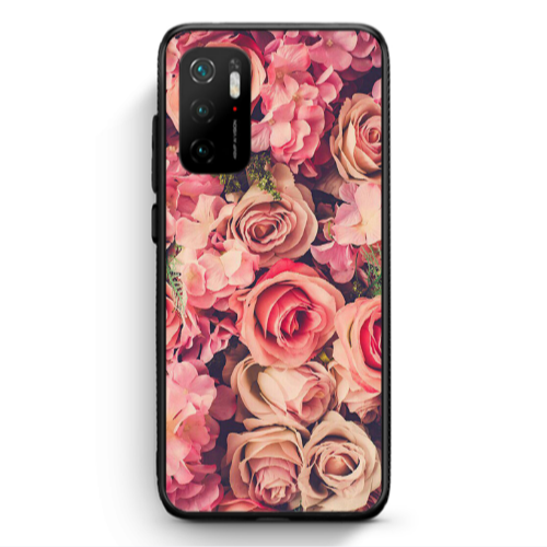 Xiaomi Poco M3 Pro Bud Roses Black Glossy Θήκη