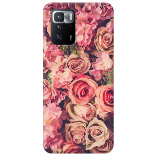 Xiaomi Poco X3 GT Bud Roses Transparent Silicone TPU Θήκη