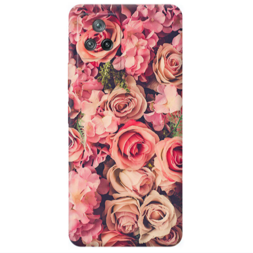 Xiaomi Poco F4 Bud Roses Transparent Silicone TPU Θήκη