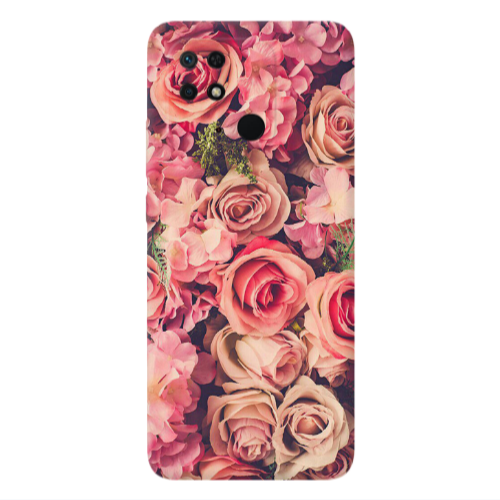 Xiaomi Poco C40 Bud Roses Transparent Silicone TPU Θήκη