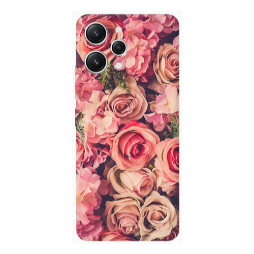 Xiaomi Redmi 12 Bud Roses Transparent Silicone TPU Θήκη