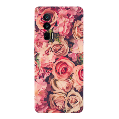 Xiaomi Poco F5 Pro Bud Roses Transparent Silicone TPU Θήκη