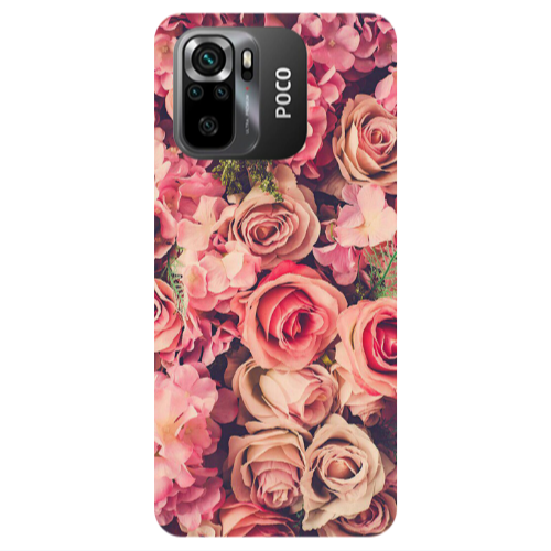 Xiaomi Poco M5 s Bud Roses Transparent Silicone TPU Θήκη