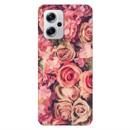 Xiaomi Poco X4 GT Bud Roses Transparent Silicone TPU Θήκη