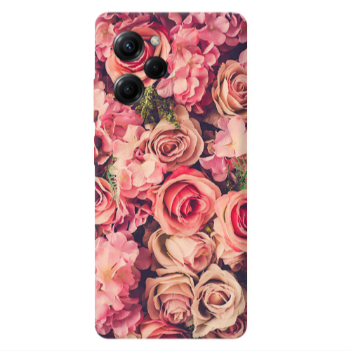 Xiaomi Poco X5 Pro Bud Roses Transparent Silicone TPU Θήκη