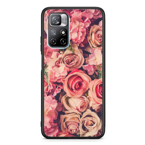 Xiaomi Poco M4 Pro 5G Bud Roses Black Glossy Θήκη