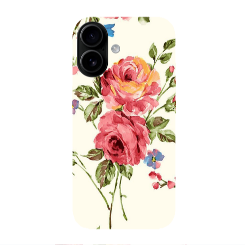 Apple Iphone 16 plus Violet and rose Transparent Silicone TPU Θήκη