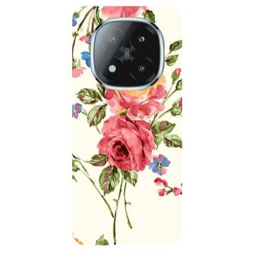 Xiaomi Redmi Note 14 Pro + 5g Violet and rose Transparent Silicone TPU Θήκη