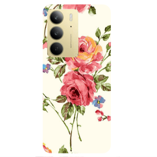 Realme C 75 Violet and rose Transparent Silicone TPU Θήκη