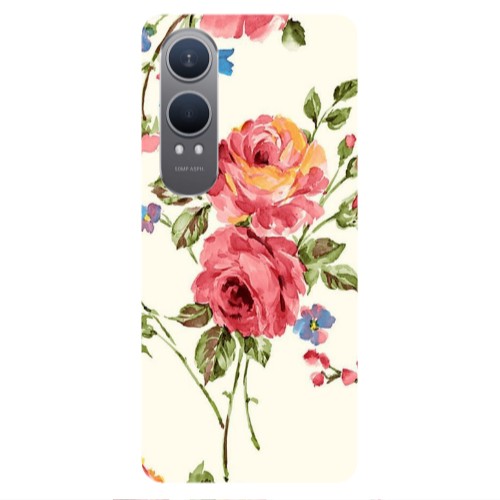 Oneplus Nord Ce 4 lite Violet and rose Transparent Silicone TPU Θήκη