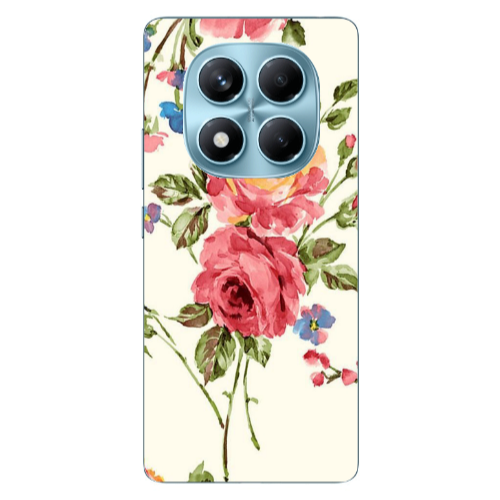 Xiaomi Redmi Note 14 Pro Violet and rose Transparent Silicone TPU Θήκη