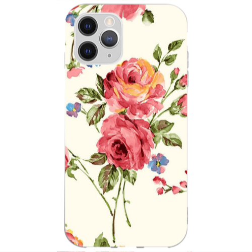Apple iPhone 13 Pro Max Violet and rose Transparent Silicone TPU Θήκη