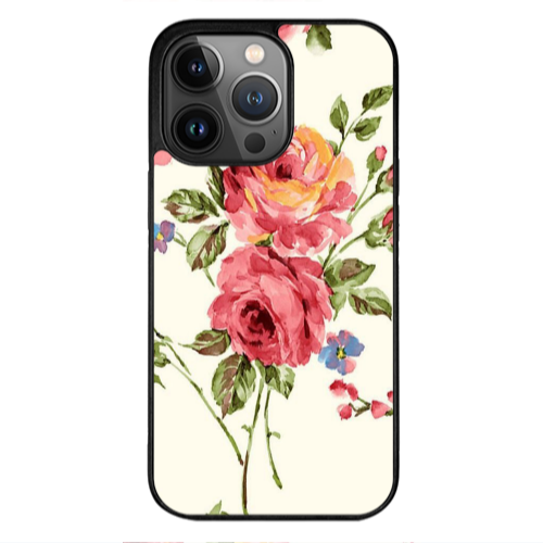 Apple iPhone 13 Pro Violet and rose Black Glossy Θήκη