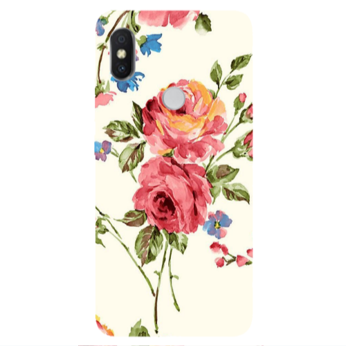 Xiaomi Redmi S2 Violet and rose Transparent Silicone TPU Θήκη