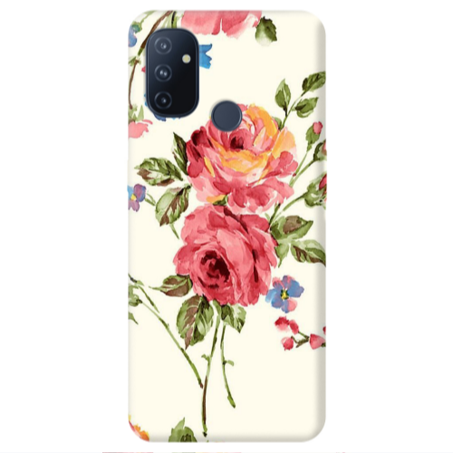 Oneplus Nord 100 Violet and rose Transparent Silicone TPU Θήκη