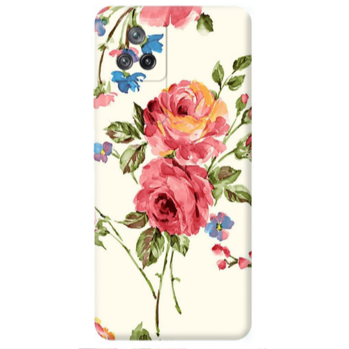 Xiaomi Poco F4 Violet and rose Transparent Silicone TPU Θήκη