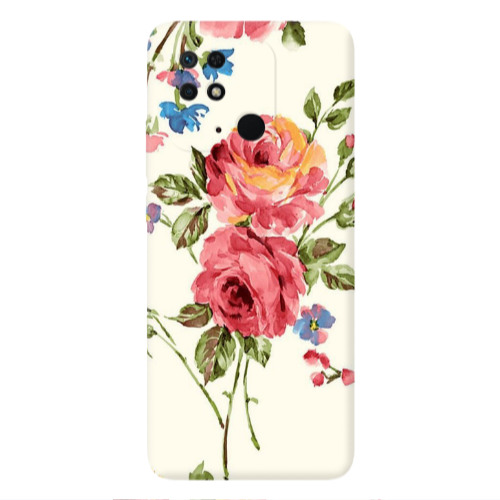 Xiaomi Poco C40 Violet and rose Transparent Silicone TPU Θήκη