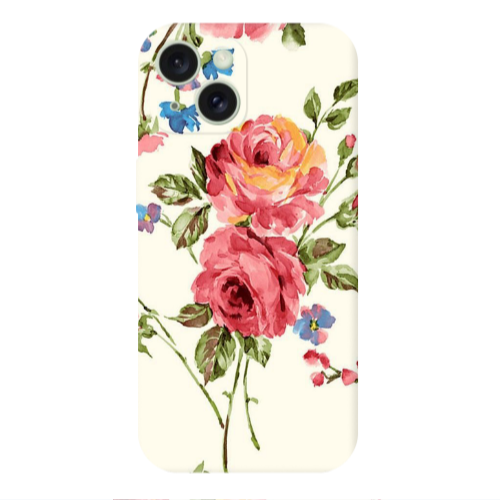 Apple iPhone 15 Plus Violet and rose Transparent Silicone TPU Θήκη