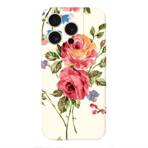 Apple iPhone 15 Pro Max Violet and rose Transparent Silicone TPU Θήκη