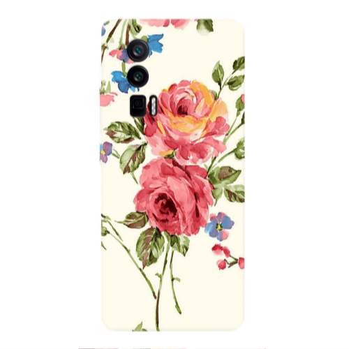 Xiaomi Poco F5 Pro Violet and rose Transparent Silicone TPU Θήκη