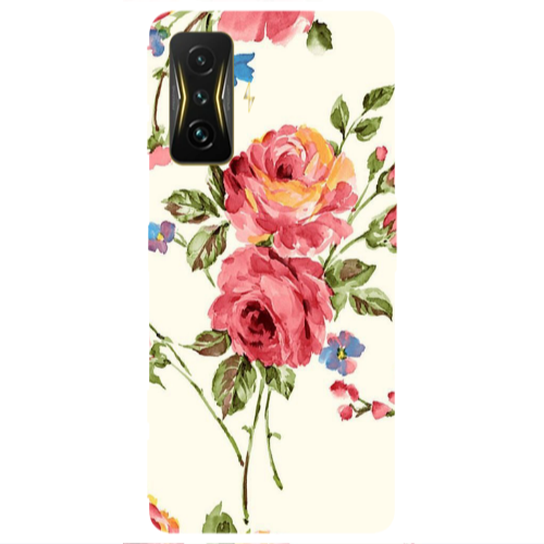 Xiaomi Poco F4 Gt Violet and rose Transparent Silicone TPU Θήκη