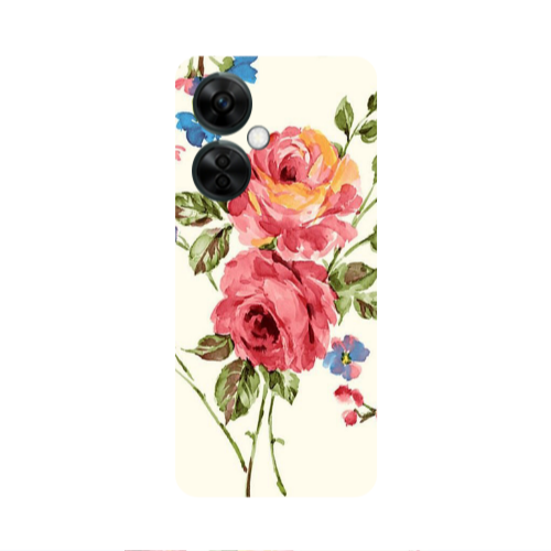 Oneplus Nord CE 3 Lite 5G Violet and rose Transparent Silicone TPU Θήκη