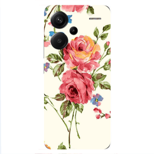 Xiaomi Redmi Note 13 Pro+ 5G  Violet and rose Transparent Silicone TPU Θήκη