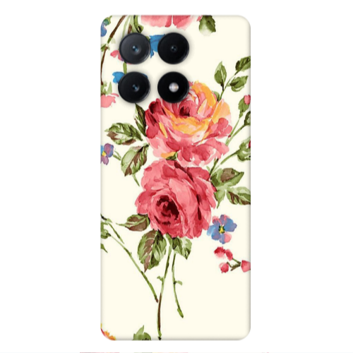 Xiaomi Poco X6Pro 5G Violet and rose Transparent Silicone TPU Θήκη