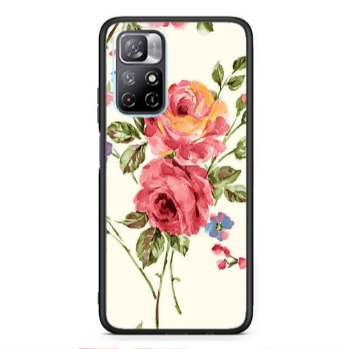 Xiaomi Poco M4 Pro 5G Violet and rose Black Glossy Θήκη