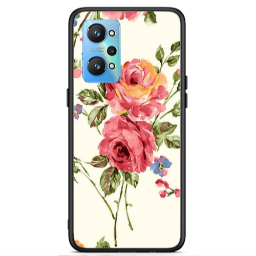 Realme Gt Neo 2 Violet and rose Black Glossy Θήκη