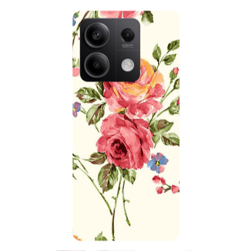 Xiaomi Redmi Note 13Pro 5G Violet and rose Transparent Silicone TPU Θήκη