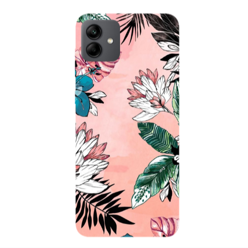 Samsung A04 Tropical flowers Transparent Silicone TPU Θήκη