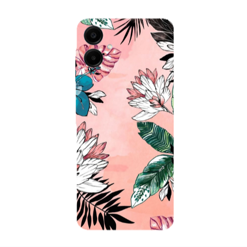 Samsung A06 Tropical flowers Transparent Silicone TPU Θήκη