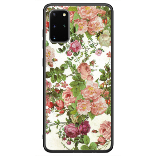 Samsung S20 Pink roses 2 Black Glossy Θήκη