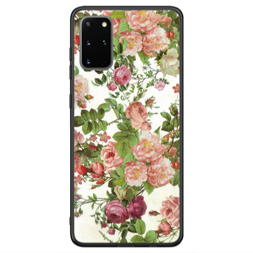 Samsung S20 FE Pink roses 2 Black Glossy Θήκη
