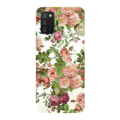 Samsung A03S Pink roses 2 Transparent Silicone TPU Θήκη