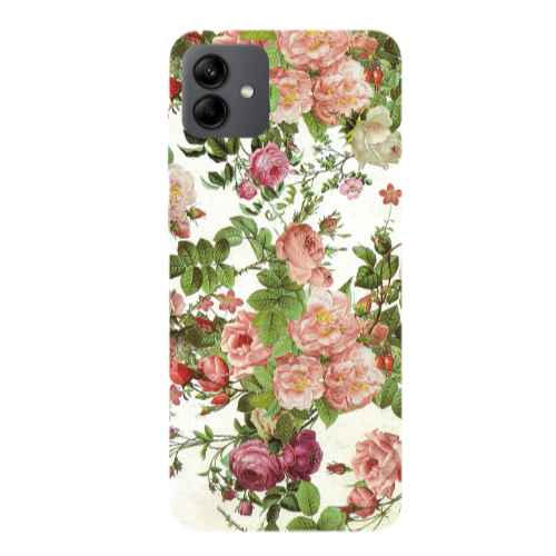 Samsung A04 Pink roses 2 Transparent Silicone TPU Θήκη