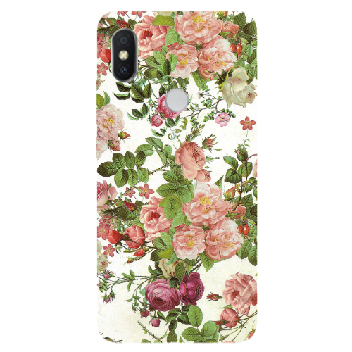 Xiaomi Redmi S2 Pink roses 2 Transparent Silicone TPU Θήκη