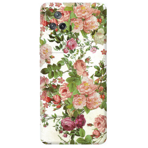 Xiaomi Poco F4 Pink roses 2 Transparent Silicone TPU Θήκη