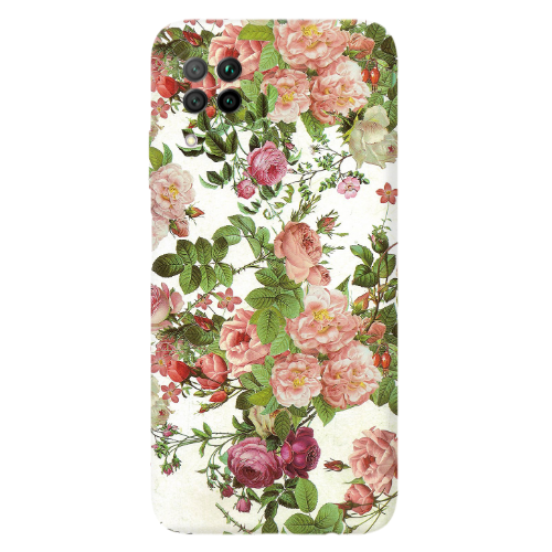 Huawei P40 Lite Pink roses 2 Transparent Silicone TPU Θήκη