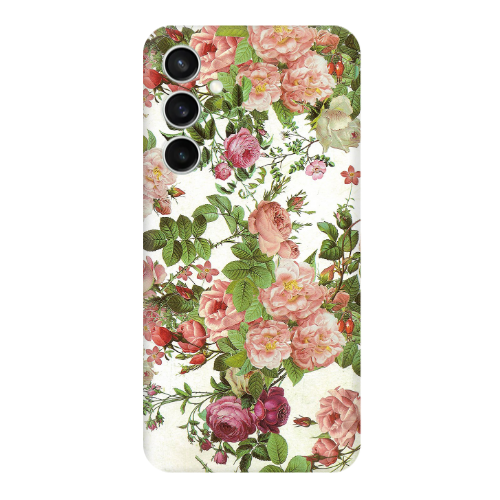 Samsung S24 Plus Pink roses 2 Transparent Silicone TPU Θήκη