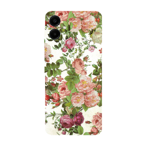 Samsung A06 Pink roses 2 Transparent Silicone TPU Θήκη