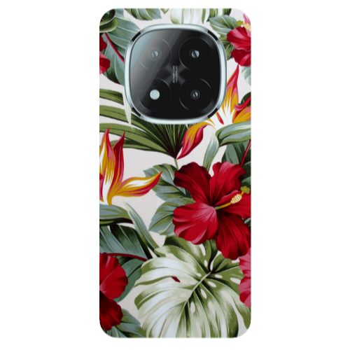 Xiaomi Redmi Note 14 Pro + 5g laves and flowers Transparent Silicone TPU Θήκη