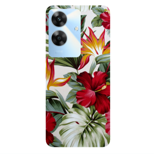 Realme Note 60 laves and flowers Transparent Silicone TPU Θήκη