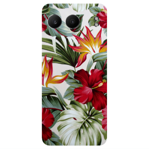 Oneplus Nord 4 laves and flowers Transparent Silicone TPU Θήκη