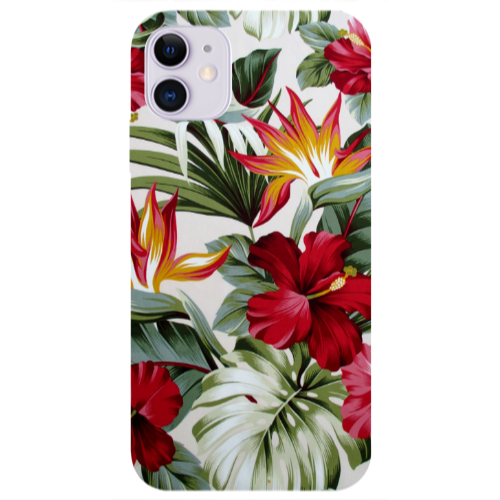 Apple iPhone 11  laves and flowers Transparent Silicone TPU Θήκη