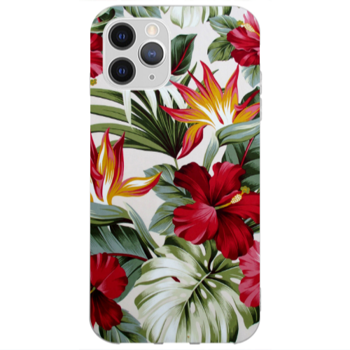 Apple iPhone 11 Pro laves and flowers Transparent Silicone TPU Θήκη