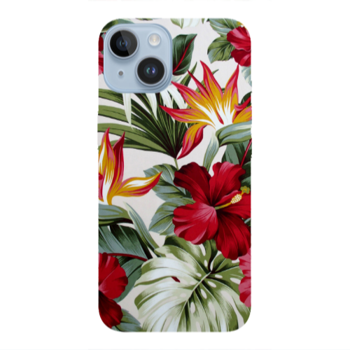 Apple iPhone 14  laves and flowers Transparent Silicone TPU Θήκη