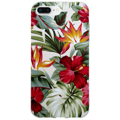 Apple iPhone 7 Plus laves and flowers Transparent Silicone TPU Θήκη