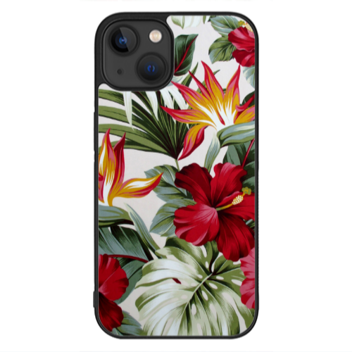 Apple iPhone 13 Mini laves and flowers Black Glossy Θήκη